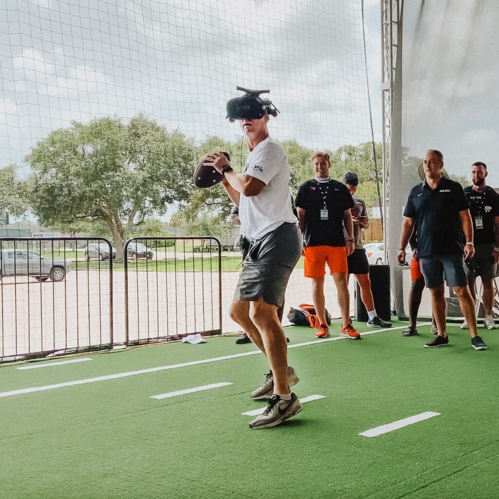 virtual reality football training simulation