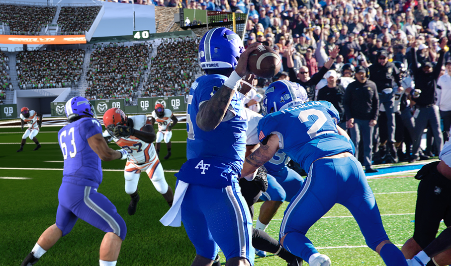 VR football training example